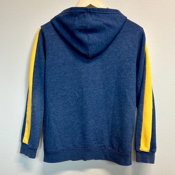Jacket Zipper Hoodie Boy's L (12-14) Blue and Yellow Striped Cat & Jack Jumper - Picture 3 of 10